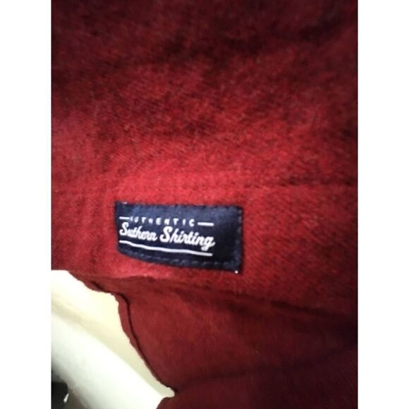 NWT Crown & Ivy Mens Red and Brown Elbow Patch Long Sleeve Button Down Classic F - Picture 5 of 9